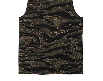 Men's Vietnam Tiger Stripe Camo L-XL 50-50 Tank Top U.S.A. Made New Free Ship • $14.99