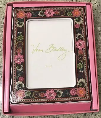 Unused Vera Bradley Retired Rare Mid Floral Pink Collection Picture Frame Flaw • $35