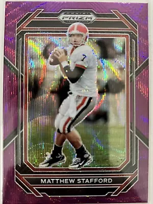 2023 Panini Prizm Matthew Stafford Purple Wave Parallel #74-Bulldogs/LA Rams • $1.30