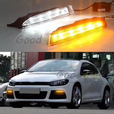 LED DRL For VW Scirocco R 2010 2011 2012 2013 Daytime Running Light Lamp W/ Turn • $88.49