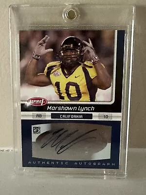 2007 Sage Aspire MARSHAWN LYNCH #12A Rookie Authentic AUTO - CAL UNIVERSITY  • $80