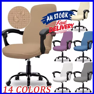 Waterproof Computer Chair Covers Anti-dirty Stretch Jacquard Office Seat Elastic • $10.98