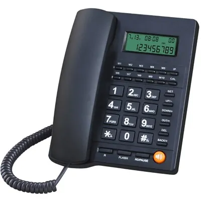 Corded Landline Telephone Desk House Phones With Large Buttons Phone For Home • £17.42