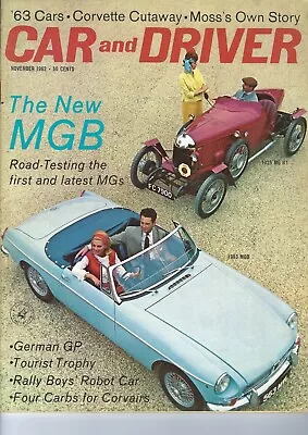 1963 MGB Corvette New Cars Corvair Fitch More In Vintage Car And Driver. • $14.99