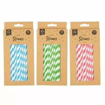 Biodegradable Straws Plastic Free Cocktail Party Drinking Paper Eco Friendly ! • £2.49