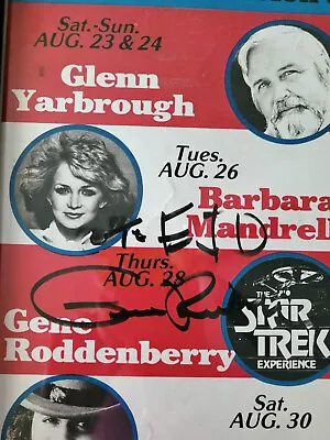 £161.45 • Buy Gene Roddenberry  Star Trek  Creator Signed, Autographed Poster, 1986-Free Ship