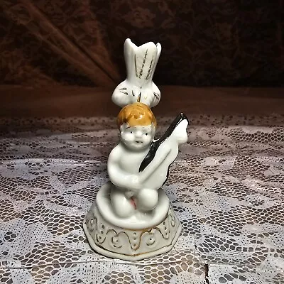 Occupied Japan Vintage Bud Vase Cherub Angel Porcelain • $8