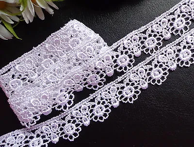 Venise Lace 7/8 Inch White Trim Selling By The Yard • $1.99