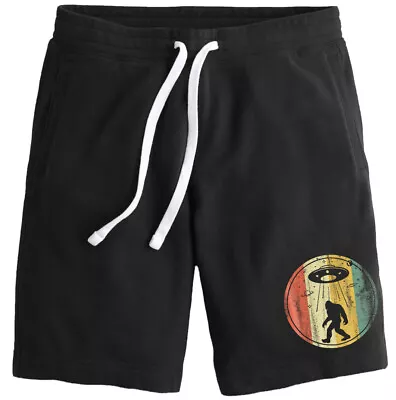 Men's Bigfoot UFO F22 Fleece Shorts Sweatpants Jogger Sasquatch Big Foot Alien • $23.99