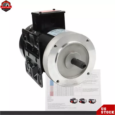 Electric Motor 2 HP 3 Phase 56C Frame 1800 RPM TEFC 230 / 460 Volt NEW • $230.67