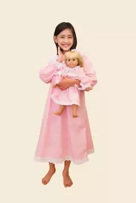 Girls Sz 4-14 And 18  Doll Matching Cotton Nightgown Set Fits American Girl • $9.99