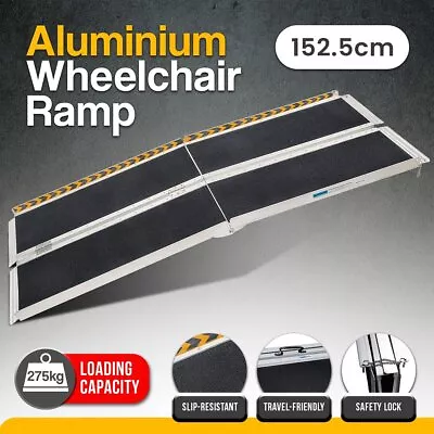  Aluminium Portable Non-Slip Wheelchair Ramp 5ft - Silver • $269