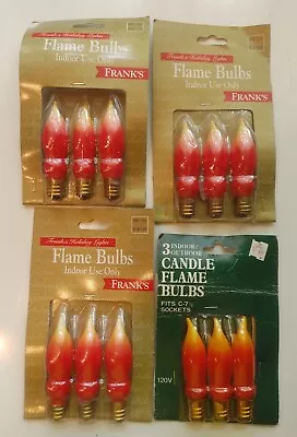 Lot (4) New Sealed Vintage Christmas Flame Bulbs (12) Bulbs Total • $19.99