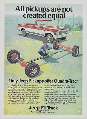 1974 Jeep J10 Pickup Truck Ad Gladiator 4X4 J20 Vintage Magazine Advertisement • $5.50