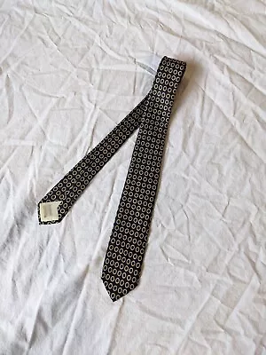 Vintage 60s Slim Neck Tie Blue Pattern • $10