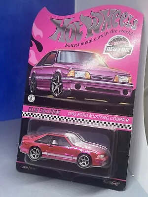 Hot Wheels Red Line Club 1993 Ford Mustang Cobra R Pink Club Exclusive Free Ship • $49.95