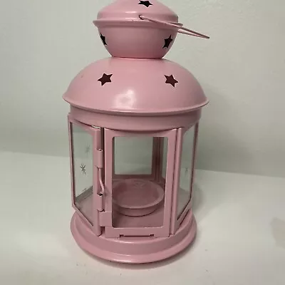 $15 • Buy Ikea Coral Candle Lantern W/ Stars 8  Tall Hexagonal