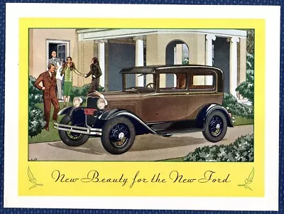 1930 Ford MODEL A Automobile Color Sales Brochure - EXCELLENT ORIGINAL • $20