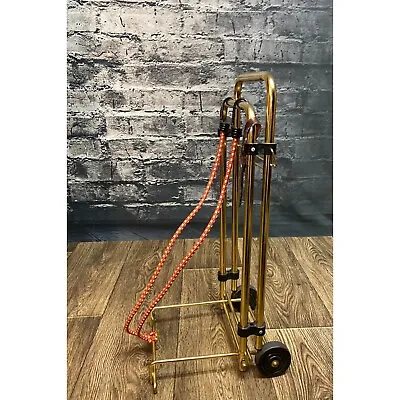 Chrome Gold Portable Folding Airport Luggage Suitcase Dolly Cart Hand Truck • $45
