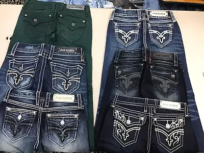 Wholesale  Lot Of 6 Pairs Rock Revival Women  Skinny Size 26 Lenght 31 • $132.46