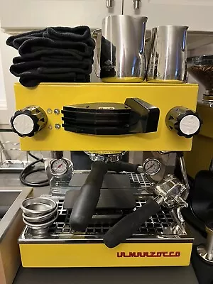 La Marzocco Linea Mini Yellow Espresso Machine & Eureka Atom 75 Espresso Grinder • $1