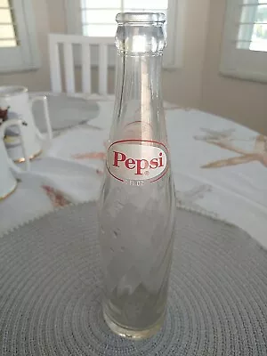 Old Vintage Pepsi Cola Swirl Glass Beverages Soda Pop Bottle 10 Fl Oz From 1969 • $24.99