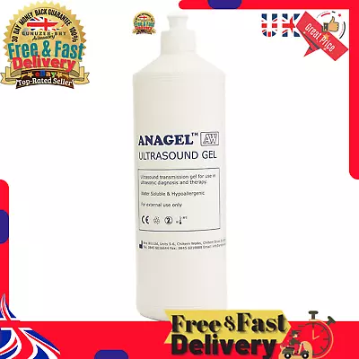 Ultrasound Gel 1L Conductive Gel Suitable For Face & Body Clear Fragrance Clear • £10.67