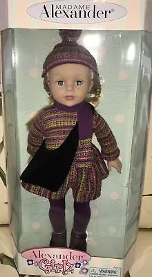 Madame Alexander 18  Blonde Doll  Sleep Eye Dress Scarf Hat Purse GIRLZ NEW BOX • $44