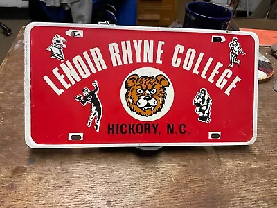 Novelty License Plate Lenoir Rhyne College Hickory NC Sports Metal / Tin Rare • $44.25