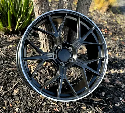 5x112 18  Rims 18x8 18x9 Black Silver Lip Fit Mercedes C230 C300 CLA250 E350 GLB • $789