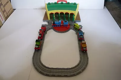 Tidmouth Sheds VGC + 6 Engines. Take N Play Thomas & Friends. Fisher-Price • £14