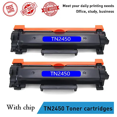2x TN2450 Toner Cartridge For Brother MFC-L2710DW MFC-L2713DW HL-L2375DW Printer • $51.99