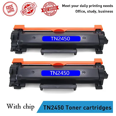 2x Toner Cartridges TN-2450 For Brother HL-L2350DW HL-L2375DW HL-L2395DW Printer • $51.99