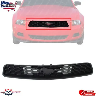 New Front Grille Assembly Painted Black For 2010-2012 Ford Mustang FO1200520 • $67.05