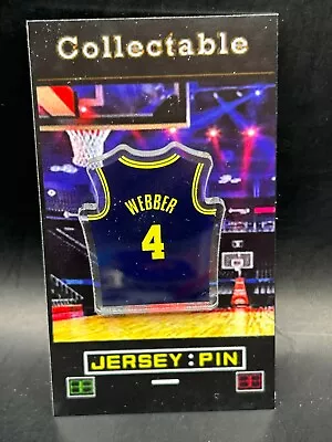 Michigan Wolverines Chris Webber Jersey Lapel Pin-Classic Fab Five Collectible • $10.80