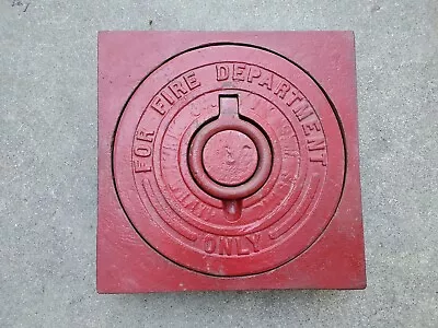 Vintage Fire Department Valve Box Cover Cast Heavy Metal 10  • $49.50