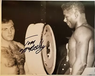 Tom McNeeley Signed 8x10 Weighin Photo Vs Floyd Patterson Hvywt Championship • $15