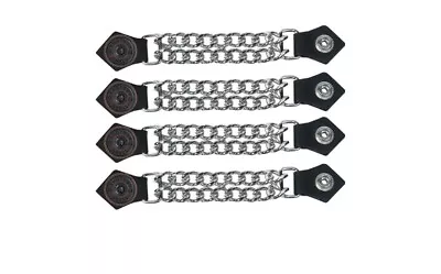 Shotgun Shell Leather/Chain Vest Extender (4 Set) Motorcycle Biker-Free Shipping • $29.99