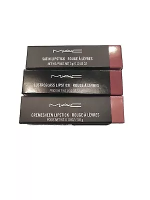 MAC  Lipstick O.10 OZ (3 Pack) Colors:  Faux/ Thanks Its Mac/ Creme Cup • $25