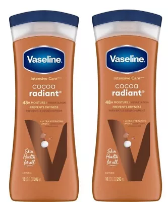 (2) Vaseline Intensive Care Cocoa Radiant Lotion Cocoa Butter - 10 Fl Oz Each • $19.99