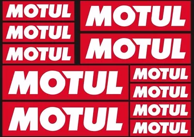 Motul Oil Decals Stickers Graphic Set Motorcycle Vinyl Adhesive 11 Pcs Red  • $18.99
