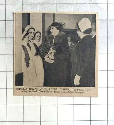 £5 • Buy 1939 Princess Royal Visits Leeds District Nurses Home Lovell Street