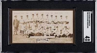 1913 T200 Fatima Team Card Cleveland Amercans Joe Jackson Nap Lajoie SGC VG/EX 4 • $5000