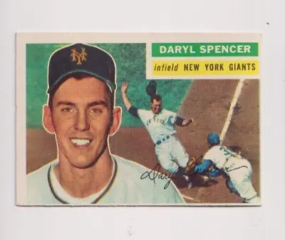 Daryl Spencer 1956 Topps Baseball #277 New York Giants Vintage Card Gray Back • $9.99
