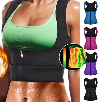 $15.24 • Buy Women Sweat Sauna Body Shaper Hot Slimming Vest Thermo Neoprene Waist Trainer US