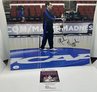 MIKE KRZYZEWSKI SIGNED PHOTO 11x14 DUKE BLUE DEVILS COACH K JSA COA  • $199.99