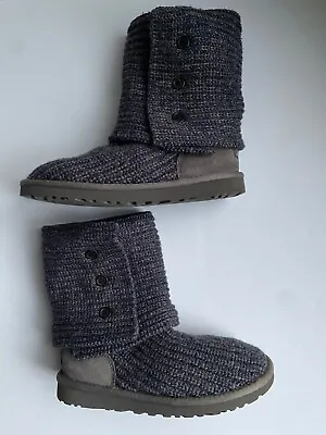 UGG Australia Classic Cardy Boots Size 7 Women's Color Grey/Blue Style S/N 5819 • $80