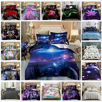 Ultra Soft Doona Quilt Duvet Cover Set Single Double Queen Super King Size Bed • $42.80