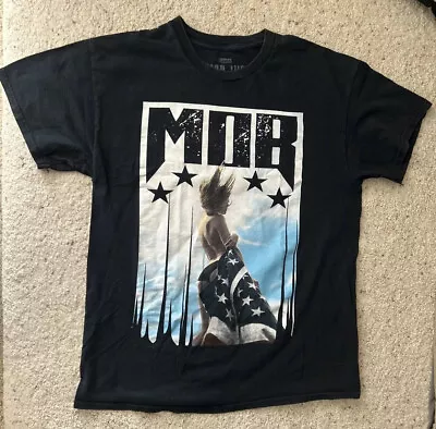 MOB Inc Hot Chick With Flag Black T-Shirt-Large • $8