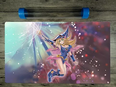 YuGiOh Dark Magician Girl Trading Card Game Playmat TCG Mat Free Best Tube / Bag • $42.57